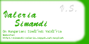 valeria simandi business card